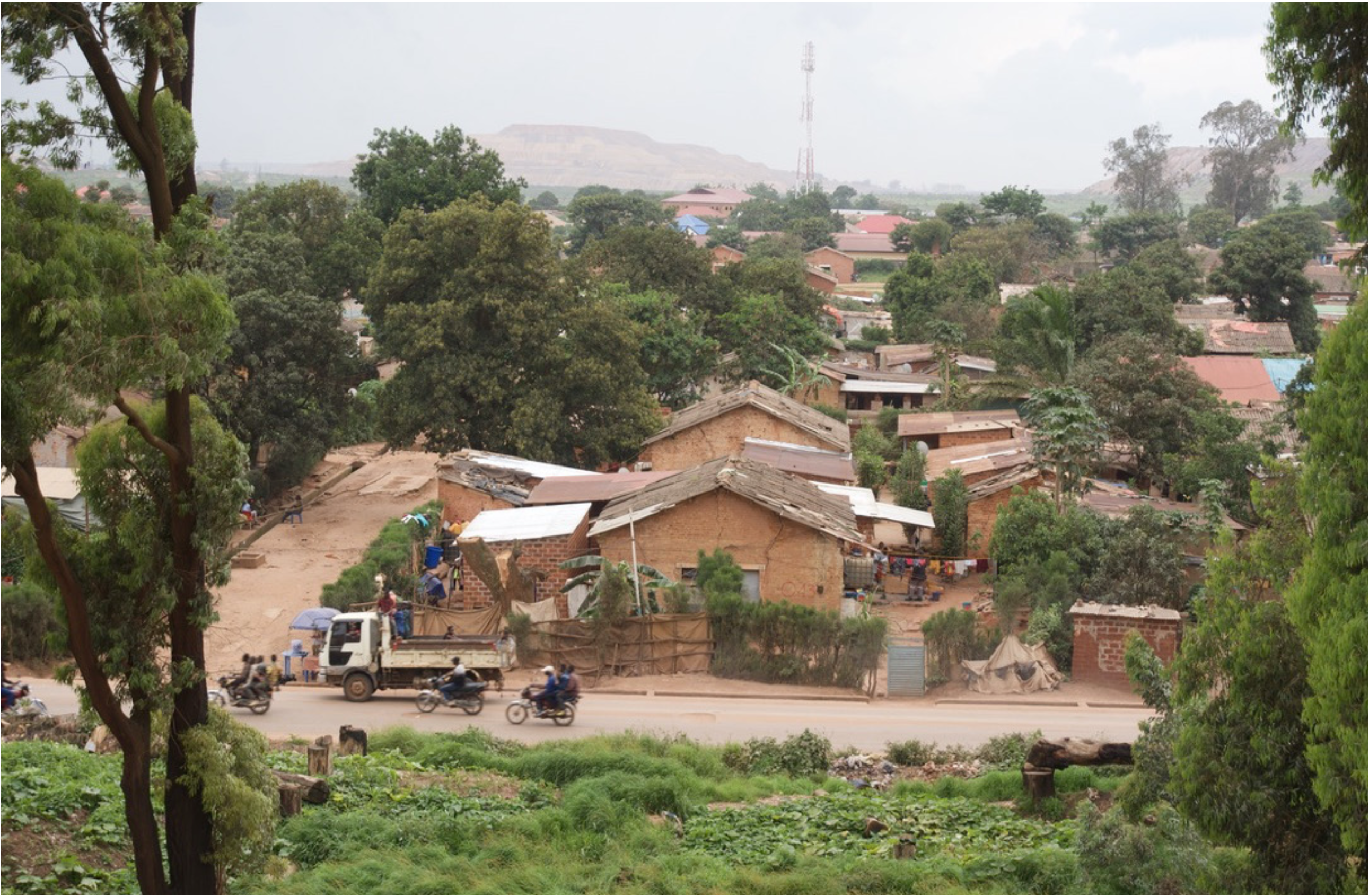 Aerial view of Musonoi worker camp